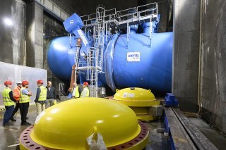 La centrale de pompage-turbinage de Nant de Drance à Finhaut (VS) a été inaugurée en septembre 2022 (archives). KEYSTONE/LAURENT GILLIERON